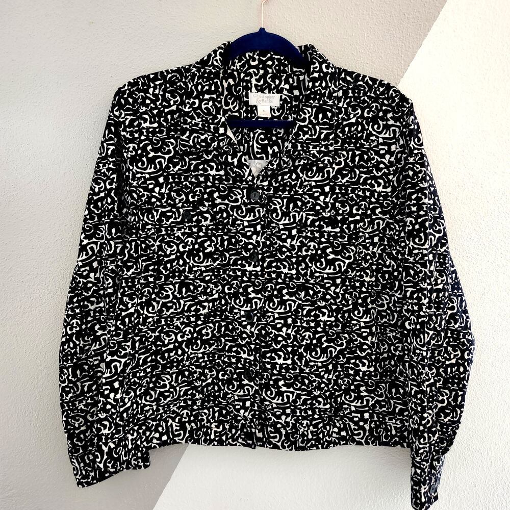 Christopher & Banks artsy soft flannel shacket XL